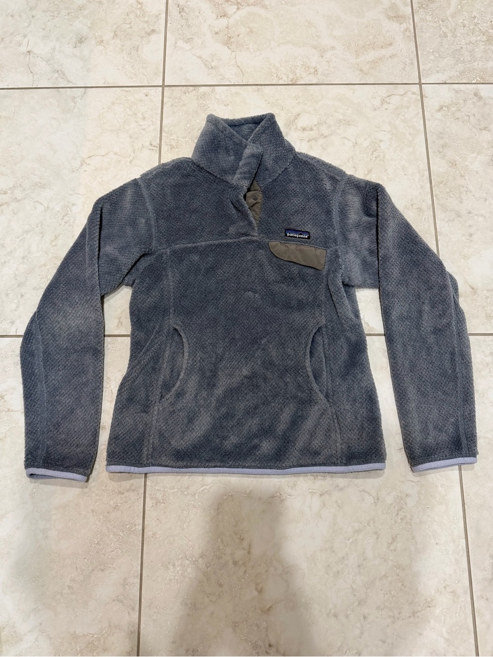 Patagonia Women's Slate Gray Snap-Neck Fleece Pullover